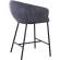 Ashland Counter Stool in Black Steel & Charcoal Grey Fabric (Set of 2)
